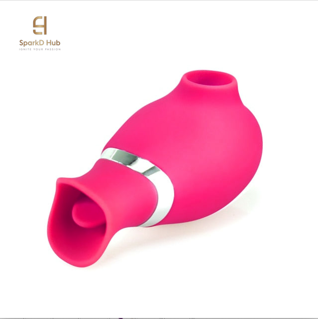 3-in-1 Clitoral and Nipple Sucking Vibrator with 5 Powerful Stimulating Modes of Licking and Stimulation for Women and Couples