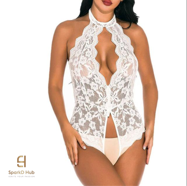 Women's Sexy Lingerie Bodysuit with Deep V - Plus Sizes / Curves for Days Sizes Available