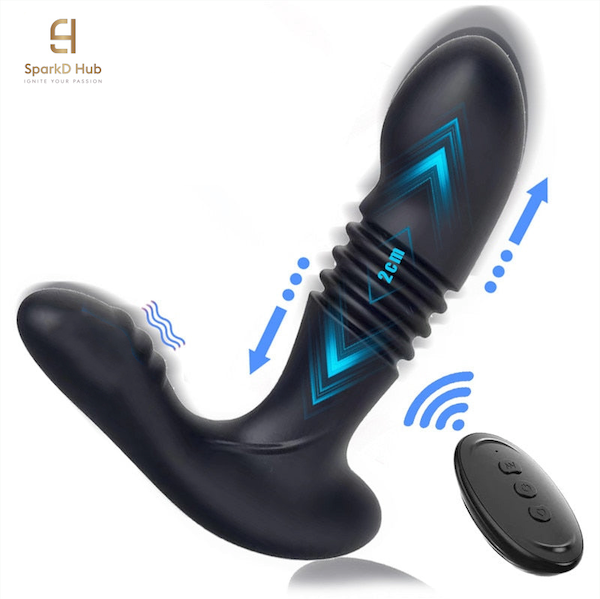 Thrusting Anal Plug Vibrator For Men - Women Sex Toy