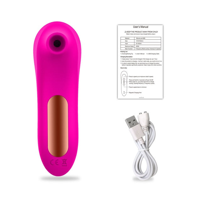 Powerful Sucking and Licking Vibrator Sex Toy